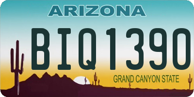 AZ license plate BIQ1390