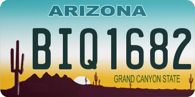AZ license plate BIQ1682