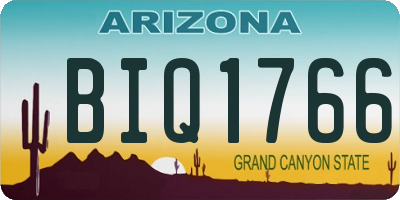 AZ license plate BIQ1766