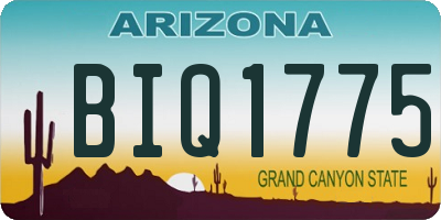AZ license plate BIQ1775