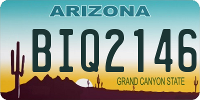 AZ license plate BIQ2146