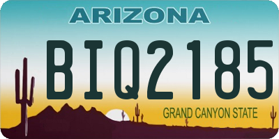 AZ license plate BIQ2185
