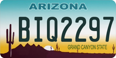 AZ license plate BIQ2297