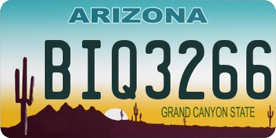 AZ license plate BIQ3266