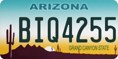 AZ license plate BIQ4255