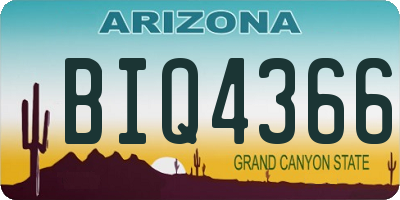 AZ license plate BIQ4366