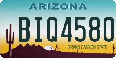 AZ license plate BIQ4580