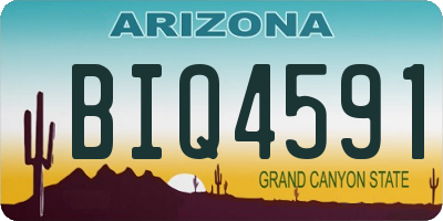 AZ license plate BIQ4591