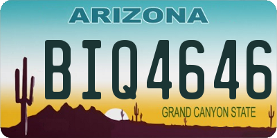 AZ license plate BIQ4646