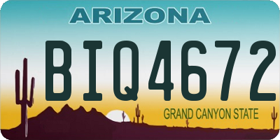 AZ license plate BIQ4672