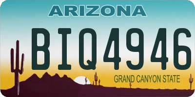 AZ license plate BIQ4946