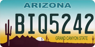 AZ license plate BIQ5242