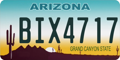 AZ license plate BIX4717