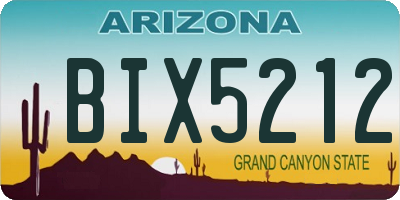 AZ license plate BIX5212