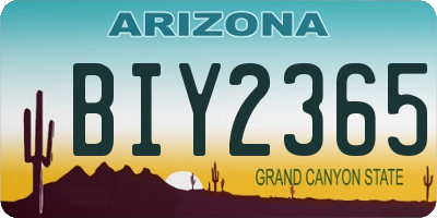 AZ license plate BIY2365