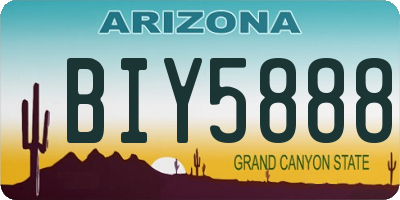 AZ license plate BIY5888