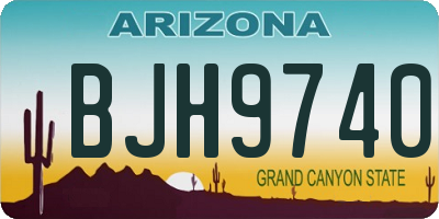 AZ license plate BJH9740