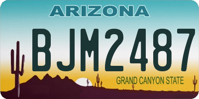 AZ license plate BJM2487