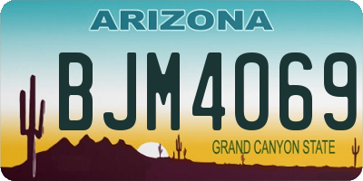AZ license plate BJM4069
