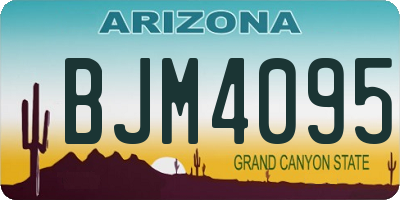 AZ license plate BJM4095