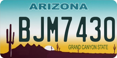 AZ license plate BJM7430