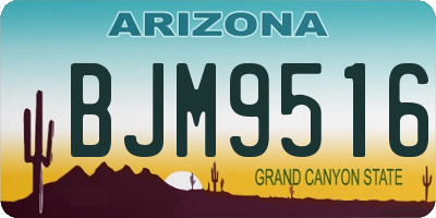 AZ license plate BJM9516