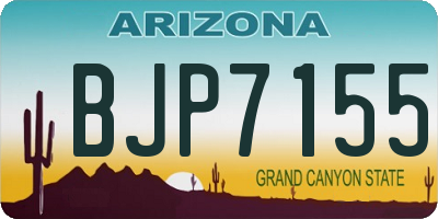 AZ license plate BJP7155