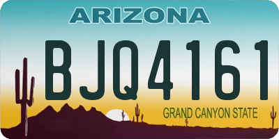 AZ license plate BJQ4161