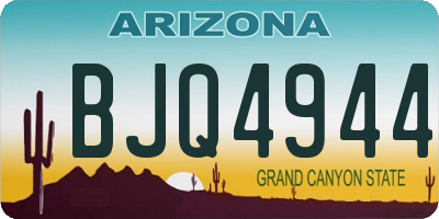 AZ license plate BJQ4944