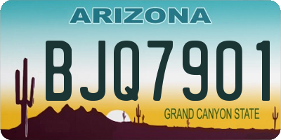 AZ license plate BJQ7901