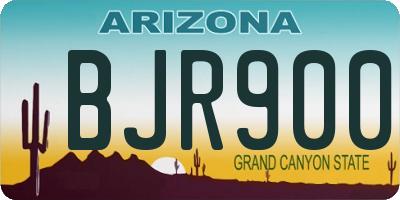 AZ license plate BJR900