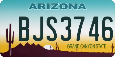 AZ license plate BJS3746
