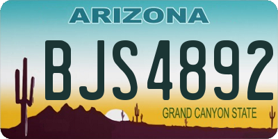 AZ license plate BJS4892