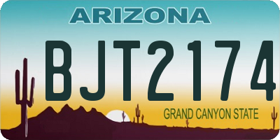 AZ license plate BJT2174