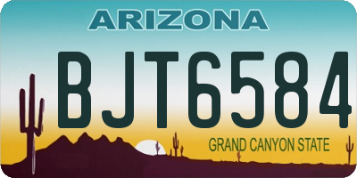 AZ license plate BJT6584