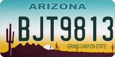 AZ license plate BJT9813