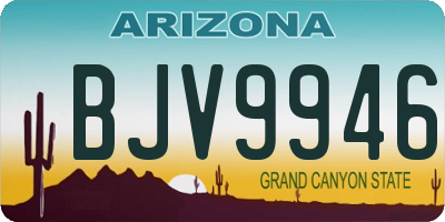 AZ license plate BJV9946