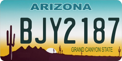 AZ license plate BJY2187