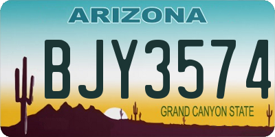 AZ license plate BJY3574
