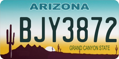 AZ license plate BJY3872