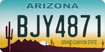 AZ license plate BJY4871