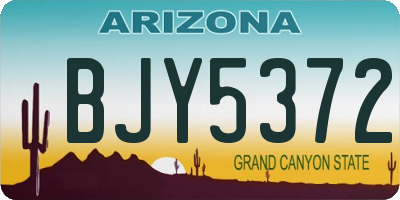 AZ license plate BJY5372