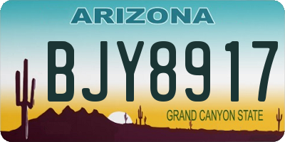 AZ license plate BJY8917