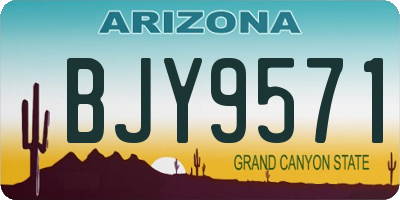 AZ license plate BJY9571