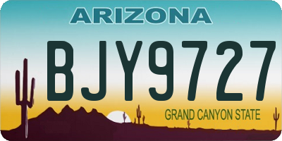 AZ license plate BJY9727