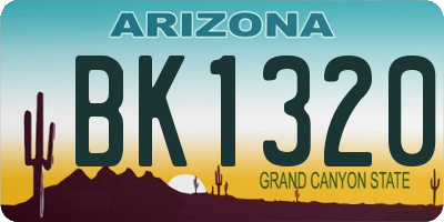 AZ license plate BK1320