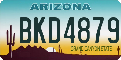 AZ license plate BKD4879