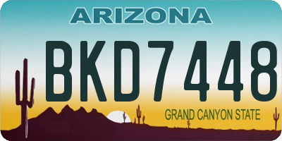 AZ license plate BKD7448