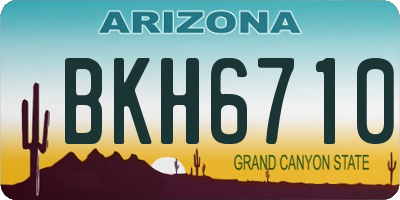 AZ license plate BKH6710