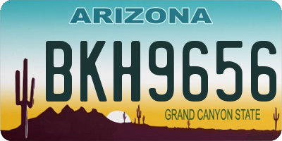 AZ license plate BKH9656